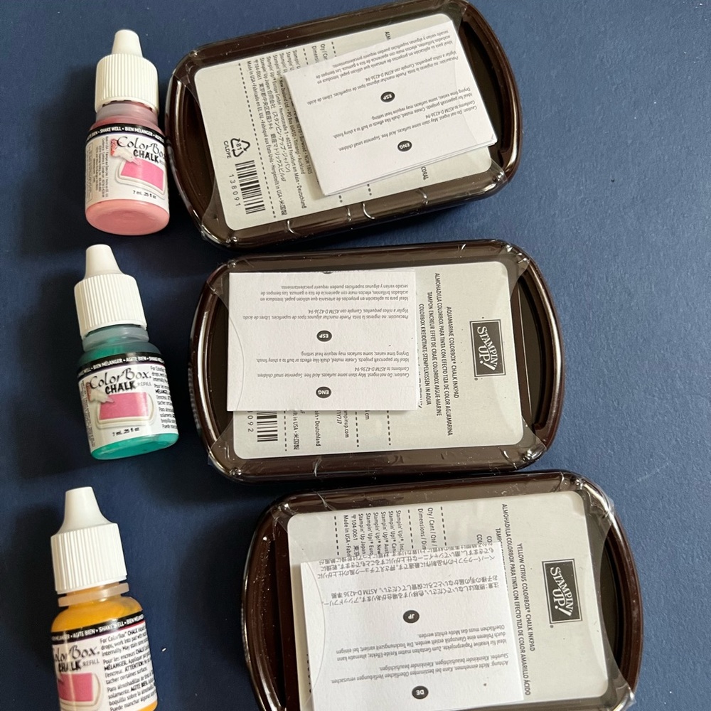 New color box chalk ink pads and refills